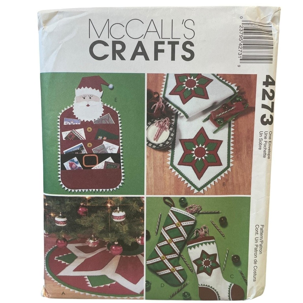 McCALL'S 4273 Christmas Holiday Decorations Sewing Pattern UNCUT FF